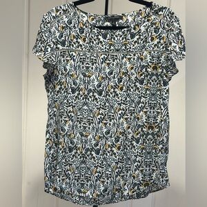 Banana Republic Floral Short Sleeve Top